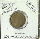 Maison Ritz One free game Trade token picture of glass on both sides 