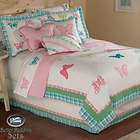 Girl Children Kid Pink Butterfly Quilt Bed Linen Bedding Set For Twin 