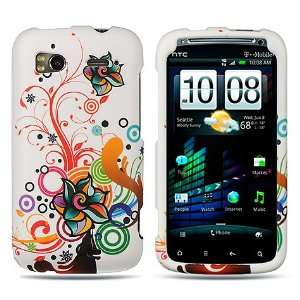 HTC Sensation 4G (T Mobile) Pearl White Autumn Flower Premium Design 