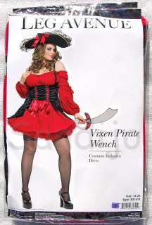 PLUS SIZE Adult Womens RED PIRATE WENCH Costume 714718412634  