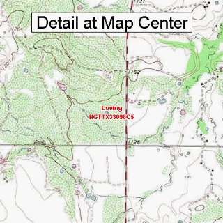 USGS Topographic Quadrangle Map   Loving, Texas (Folded/Waterproof 