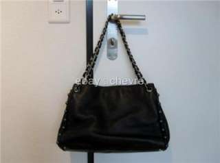 AUTHENTIC SS09 CHANEL PEARLS OBSESSION COLLECTION TOTE BLACK SOFT 