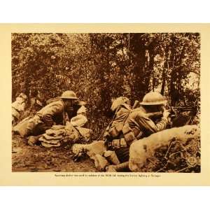  1920 Rotogravure WWI Kneeling Shelter 167th Infantry 