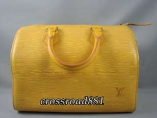 Authentic Louis Vuitton Yellow Epi Speedy 25 Bag Fair Condition  