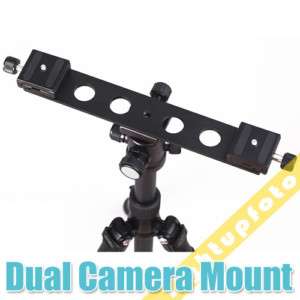 Dual Camera Bracket Mount 2 Cameras 3D Stereoscopic NEW  
