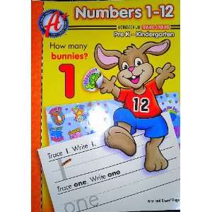  Numbers 1 12 Pre K kindergarten Workbook with Reward 