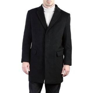  Mens Double Breasted Navy Wool Winter Coat: Clothing