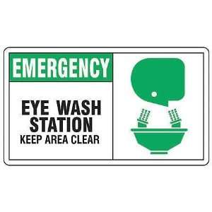   Sign,7x10 In,Emergency Eye Wash Station
