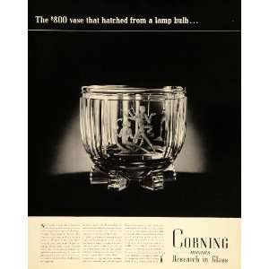  1939 Ad Corning Research Glass Ultra Violet Lightbulb 