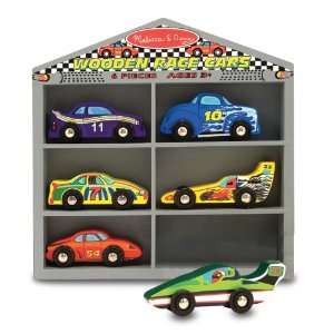  Melissa & Doug Deluxe Wooden Race Cars Set: Toys & Games