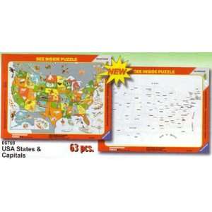   USA States & Capitals See Inside Puzzle by Ravensburger Toys & Games