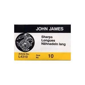  John James Sharps Uncarded Needles Size 10 25ct (10 Pack 