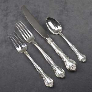  Alencon Lace by Gorham, Sterling 4 PC Setting, Luncheon 