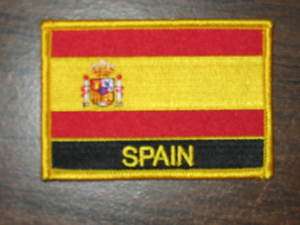 SPAIN FLAG PATCH IRON ON PATCHES SPANISH NEW SEW P541  