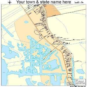  Street & Road Map of Golden Meadow, Louisiana LA   Printed 