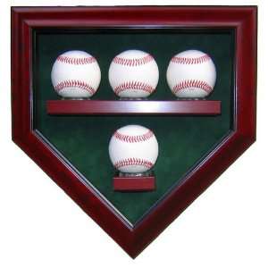  Elite Four Baseball Homeplate Shaped Display Case: Sports 