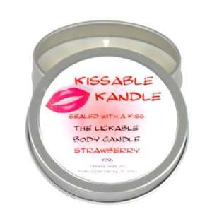   Kandle Strawberry 4oz The Lickable Body Candle