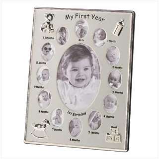 FIRST YEAR PHOTO FRAME Baby Infant Picture Display NEW  
