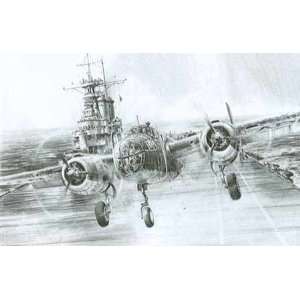   Pencil Drawing Print   Signed by 5 Doolittle Raide