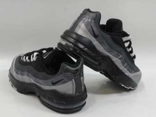 Nike Air Max 95 Sneakers Black Silver Grey Preschool Sz 13  