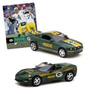  NFL Corvette & Mustang GT with Trading Card Green Bay 