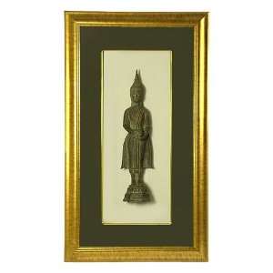  Brass relief sculpture, Buddha with Alms Bowl