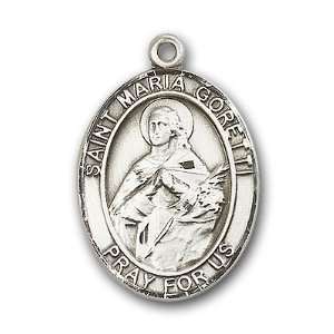  Sterling Silver St. Maria Goretti Medal Jewelry