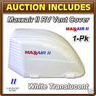 Maxxair II RV Vent Cover TRANS WHITE 1 PACK   New   Max Air 2 Trailer 