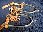 late 1800s Majestic cowboy western spurs Star Steel Silver marked