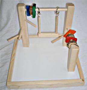bird play gym with base,swing, and chew toys sm. birds  