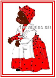 404 Black American Mammy Rag Doll Pattern vintage  