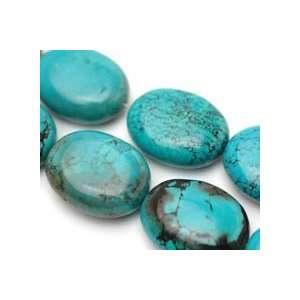  Stabilized Turquoise Puffed Oval Beads 37x29mm Arts 
