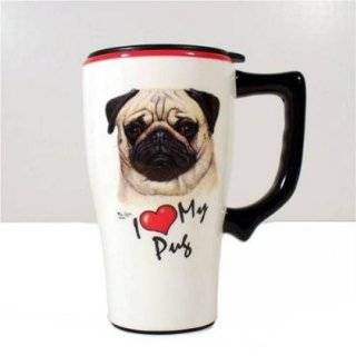 PUG dog puppy COFFEE cup TRAVEL Mug ART decor NEW