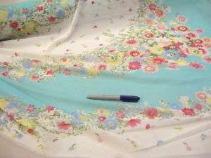 Fabric Printed Georgette Voile Springtime Floral EE525  