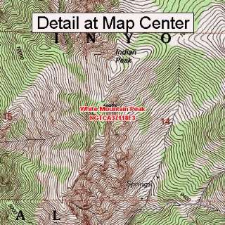  USGS Topographic Quadrangle Map   White Mountain Peak 