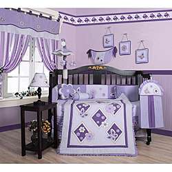 Lavender Butterfly 13 piece Crib Bedding Set  Overstock