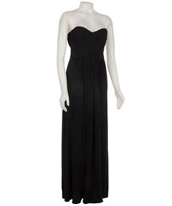 Max & Cleo Womens Black Strapless Jersey Dress  Overstock