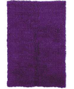 New Flokati Purple Wool Shag Rug (24 x 48)  Overstock