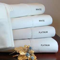 Egyptian Cotton Sateen Solid 600 Thread Count Queen/ King size Sheet 