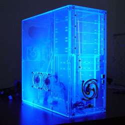 Logisys Pre assembled Acrylic UV Blue PC Gaming Case  