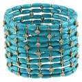 Morgan Ashleigh Goldplated Brass Adjustable Fit Turquoise Colored 