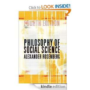 Philosophy of Social Science Alexander Rosenberg  Kindle 
