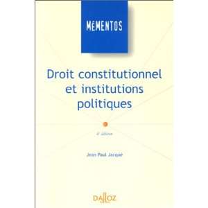 Droit constitutionnel et institutions politiques (Mementos 