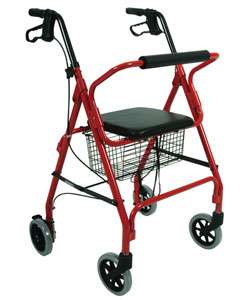 Lightweight Rolling Walker with Seat and Brakes  