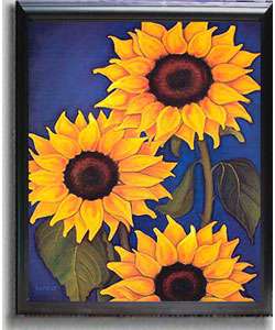 Will Rafuse Sunflowers Framed Canvas Art  Overstock