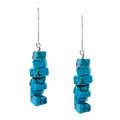 Stonique Creations Sterling Silver Turquoise Chip Dangle Earrings 
