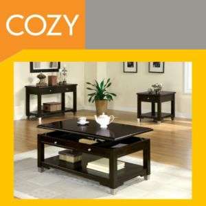 Contemporary Lift Top Wood Coffee Table NEW  