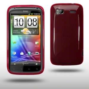  HTC SENSATION GEL CASE BY CELLAPOD CASES RED: Electronics