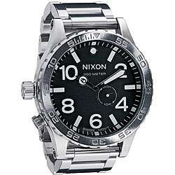 Nixon 51 30 Mens Black Dial Stainless Steel Watch  