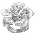 Journee Collection Stainless Steel Cubic Zirconia Flower Ring Today 